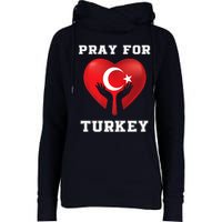 Pray For Turkey Earthquake Turkey Heart Flag Womens Funnel Neck Pullover Hood