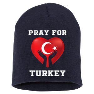 Pray For Turkey Earthquake Turkey Heart Flag Short Acrylic Beanie