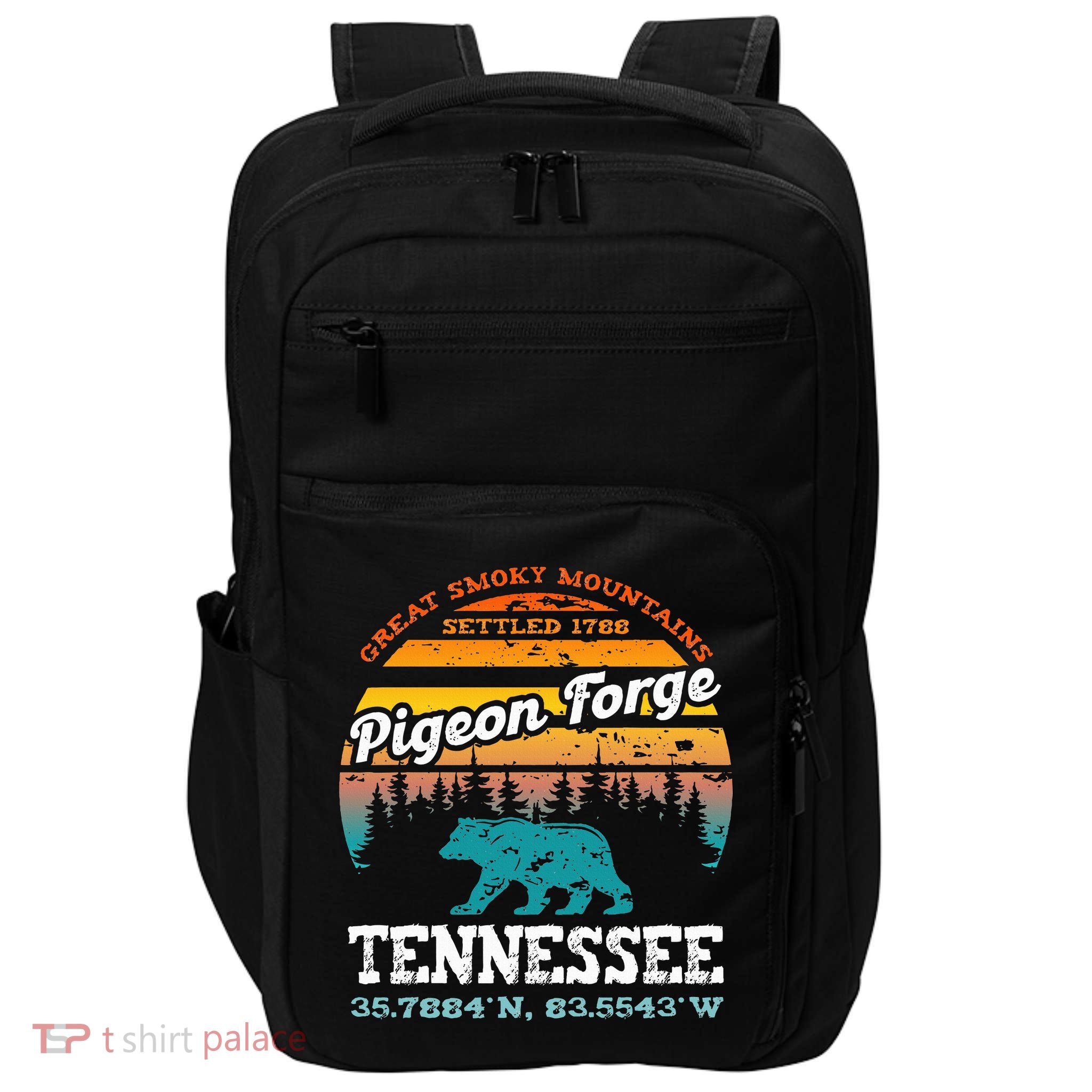 Pigeon Forge Tennessee Great Smoky Mountains Trip Gifts Impact Tech Backpack