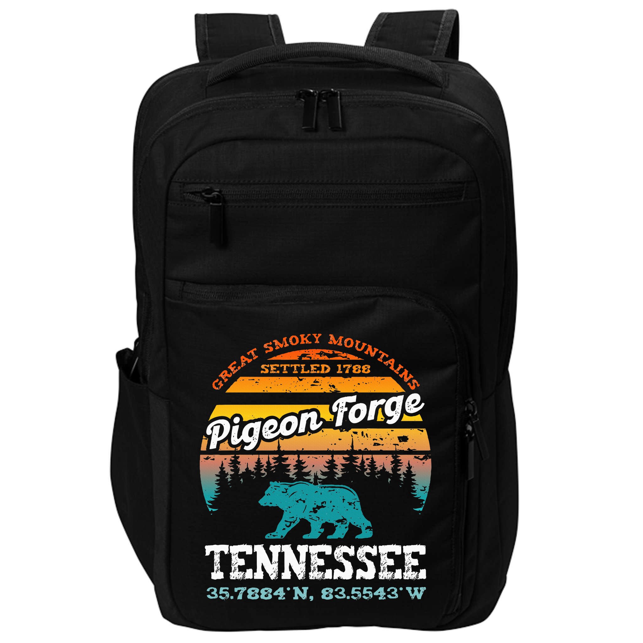 Pigeon Forge Tennessee Great Smoky Mountains Trip Gifts Impact Tech Backpack