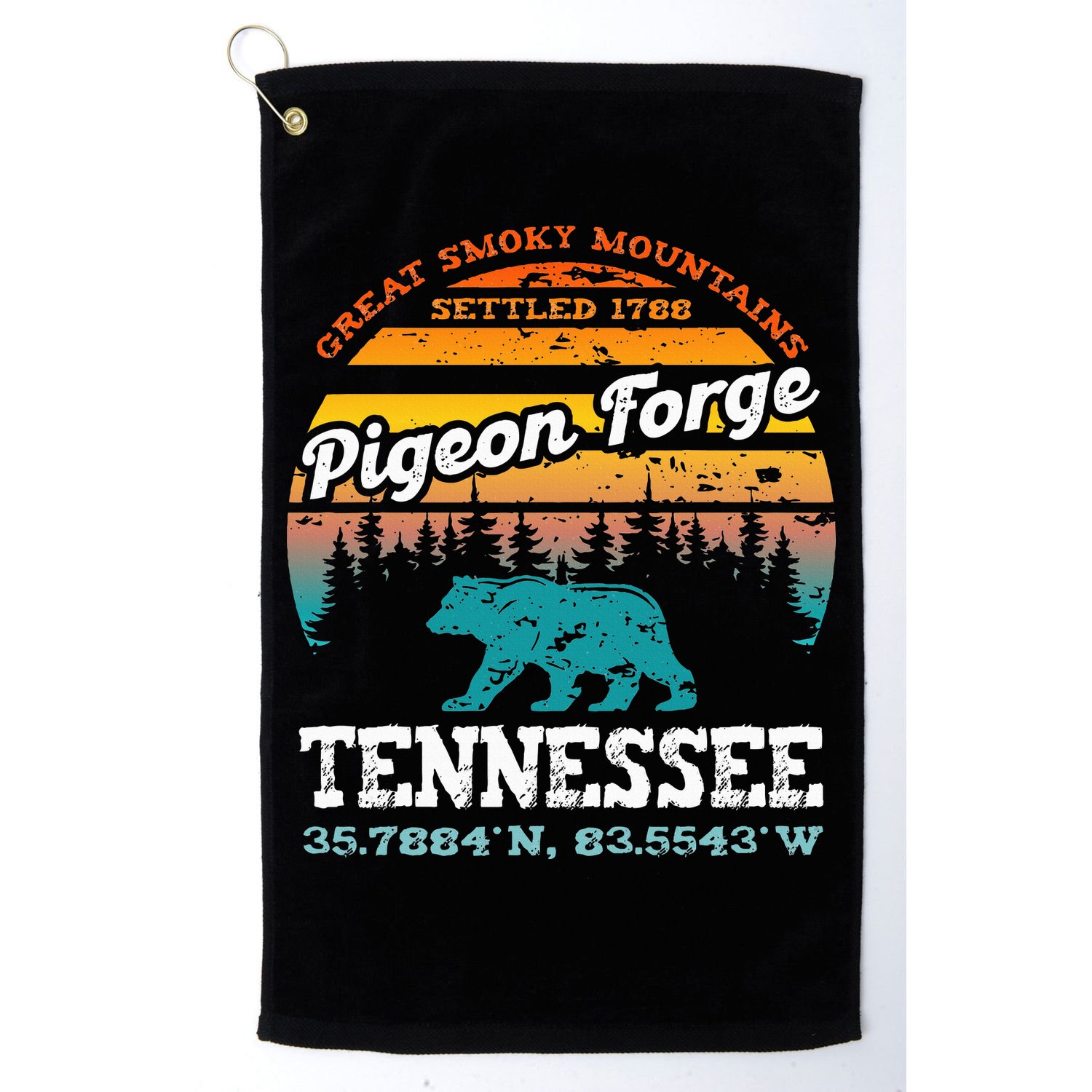 Pigeon Forge Tennessee Great Smoky Mountains Trip Gifts Golf Towel