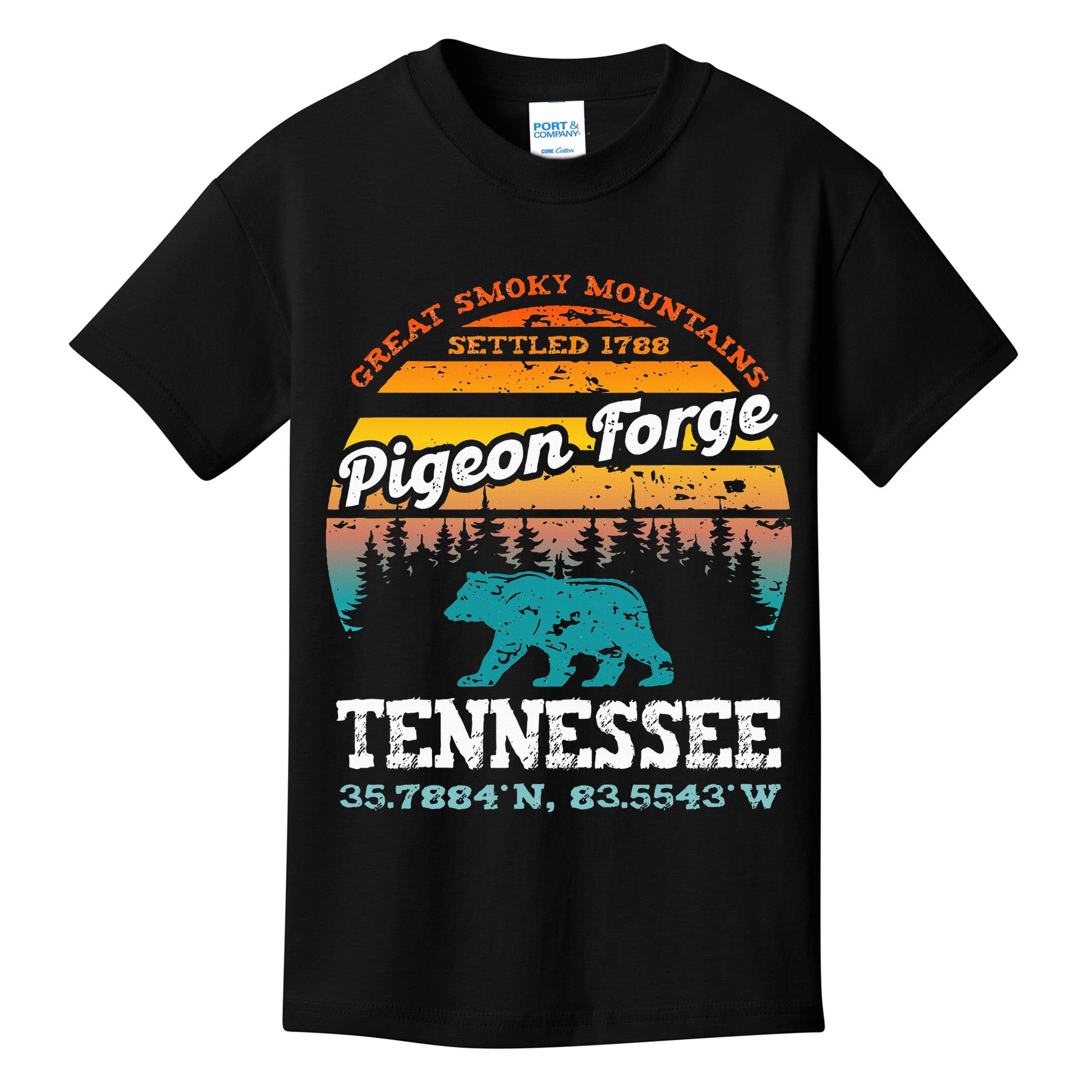 Pigeon Forge Tennessee Great Smoky Mountains Trip Gifts Kids T-Shirt