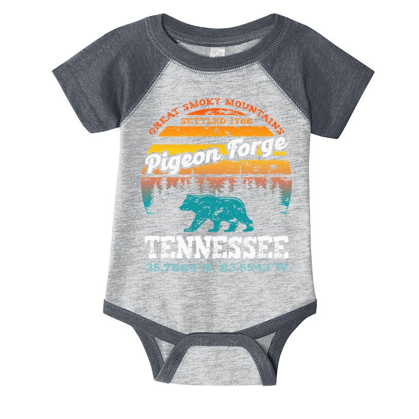 Pigeon Forge Tennessee Great Smoky Mountains Trip Gifts Infant Baby Jersey Bodysuit