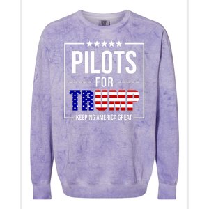 Pilots For Trump Keeping America First Colorblast Crewneck Sweatshirt