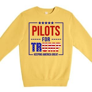 Pilots For Trump Keeping America First Premium Crewneck Sweatshirt