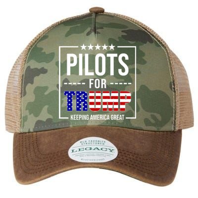 Pilots For Trump Keeping America First Legacy Tie Dye Trucker Hat