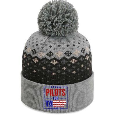 Pilots For Trump Keeping America First The Baniff Cuffed Pom Beanie