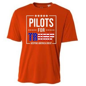 Pilots For Trump Keeping America First Cooling Performance Crew T-Shirt