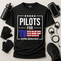 Pilots For Trump Keeping America First Cooling Performance Crew T-Shirt