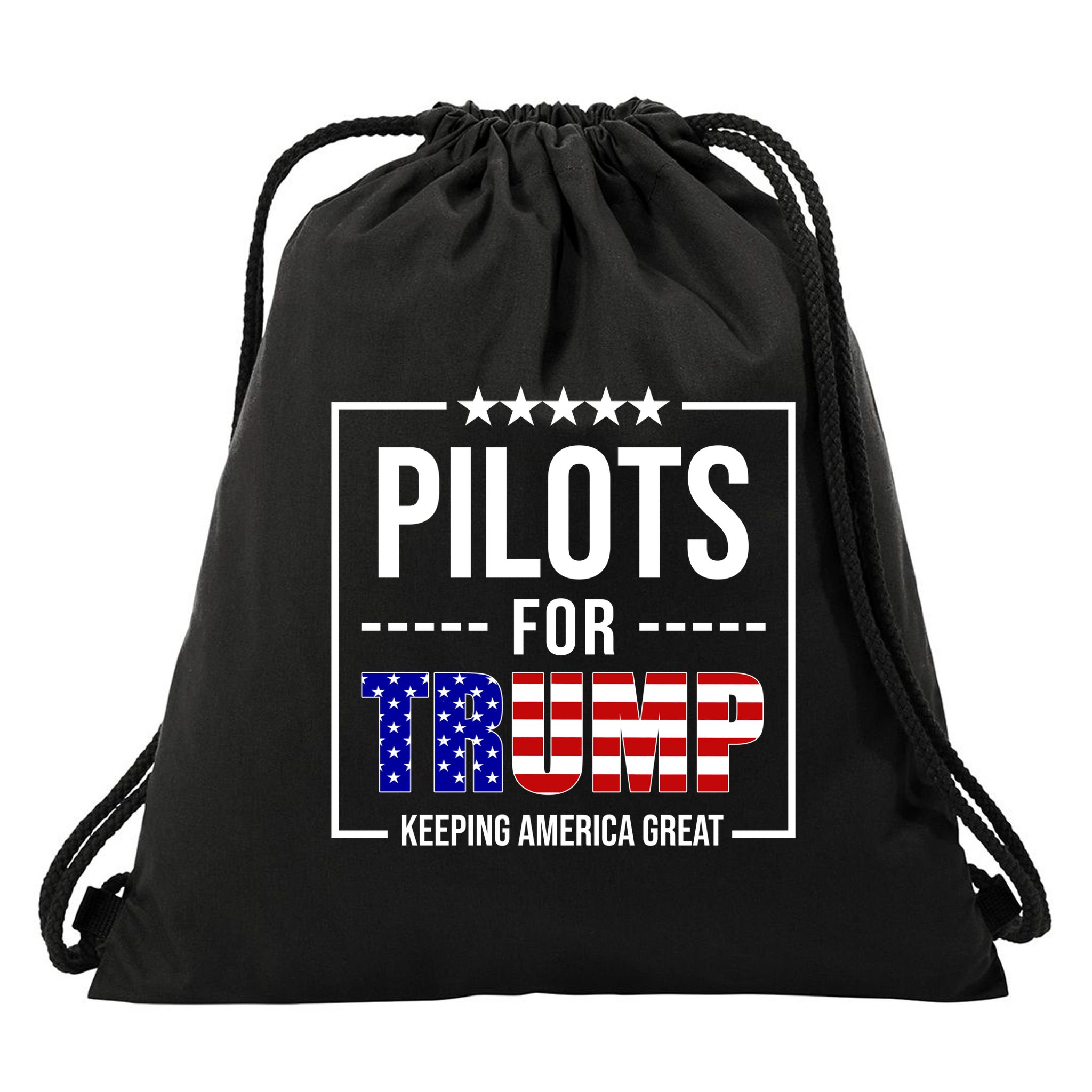 Pilots For Trump Keeping America First Drawstring Bag