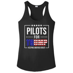 Pilots For Trump Keeping America First Ladies PosiCharge Competitor Racerback Tank