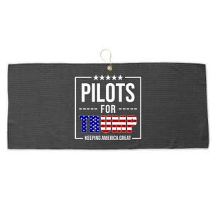 Pilots For Trump Keeping America First Large Microfiber Waffle Golf Towel