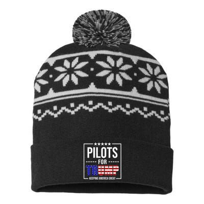 Pilots For Trump Keeping America First USA-Made Snowflake Beanie