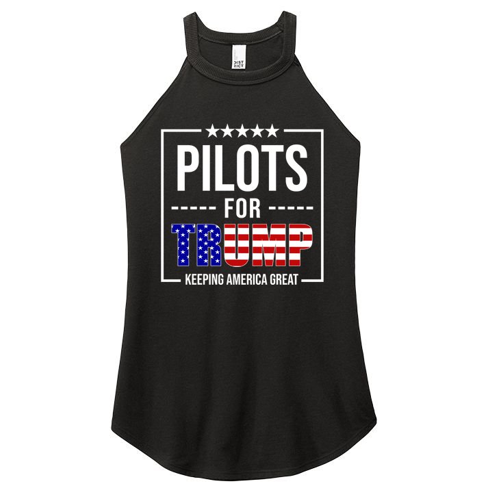 Pilots For Trump Keeping America First Women's Perfect Tri Rocker Tank