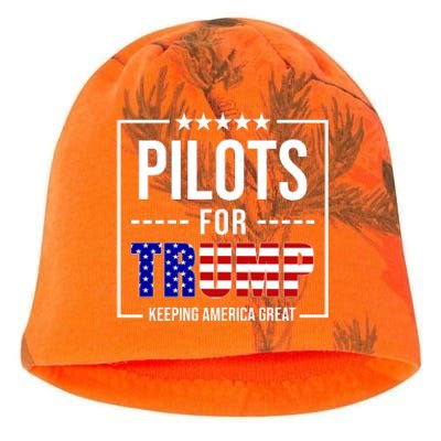 Pilots For Trump Keeping America First Kati - Camo Knit Beanie