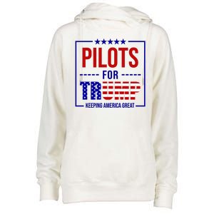 Pilots For Trump Keeping America First Womens Funnel Neck Pullover Hood