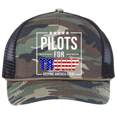 Pilots For Trump Keeping America First Retro Rope Trucker Hat Cap