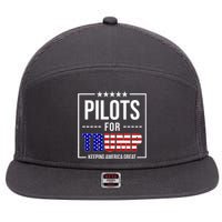 Pilots For Trump Keeping America First 7 Panel Mesh Trucker Snapback Hat