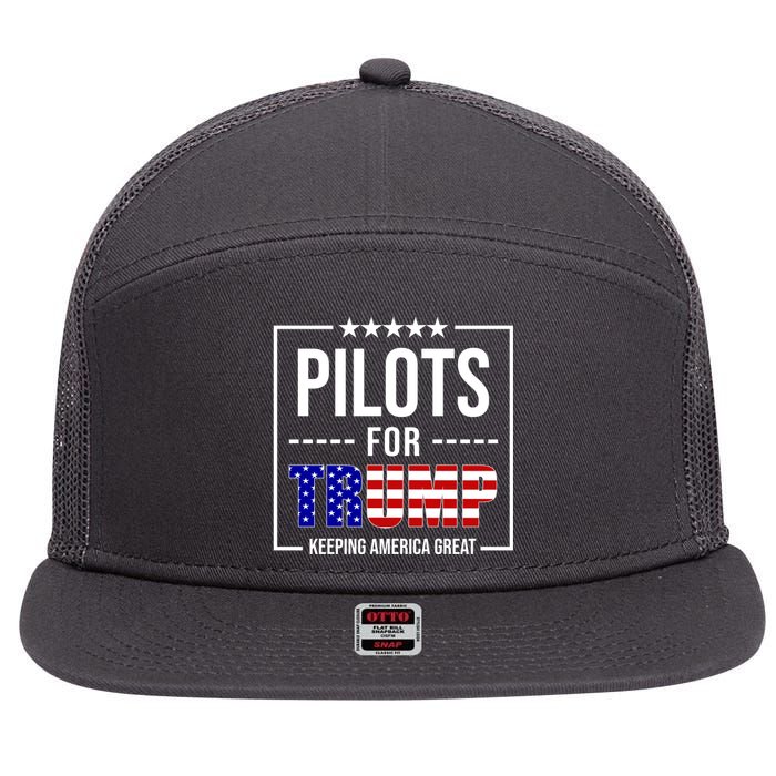 Pilots For Trump Keeping America First 7 Panel Mesh Trucker Snapback Hat