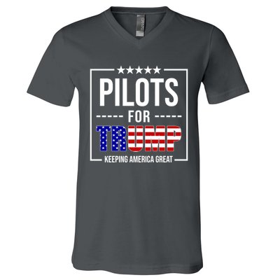 Pilots For Trump Keeping America First V-Neck T-Shirt