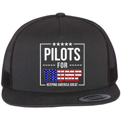 Pilots For Trump Keeping America First Flat Bill Trucker Hat