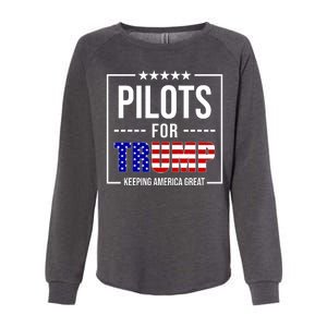 Pilots For Trump Keeping America First Womens California Wash Sweatshirt