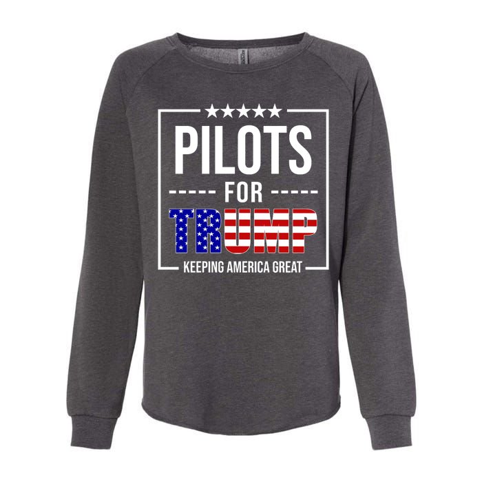 Pilots For Trump Keeping America First Womens California Wash Sweatshirt