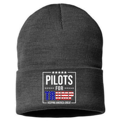 Pilots For Trump Keeping America First Sustainable Knit Beanie