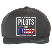 Pilots For Trump Keeping America First Wool Snapback Cap