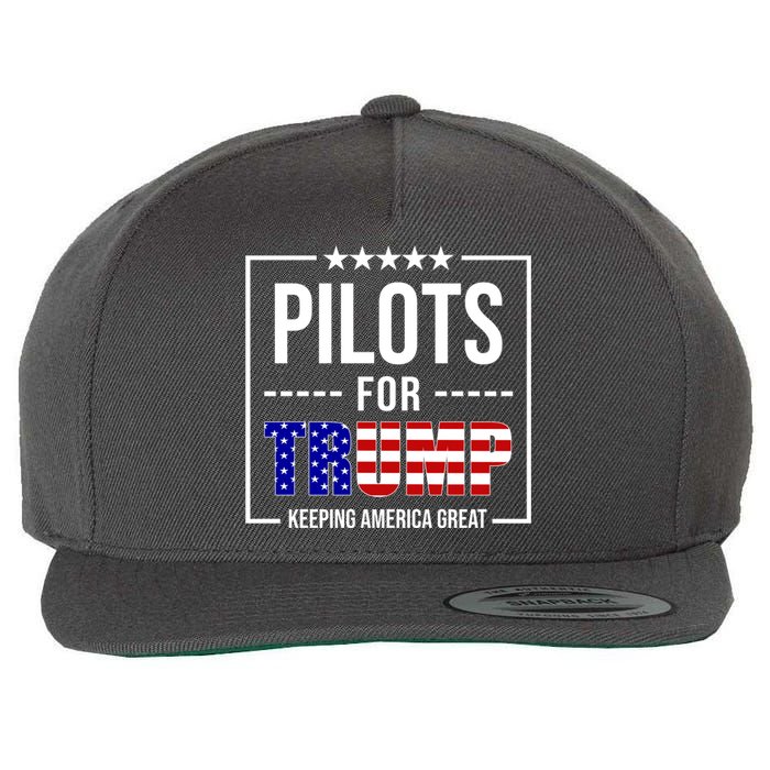 Pilots For Trump Keeping America First Wool Snapback Cap