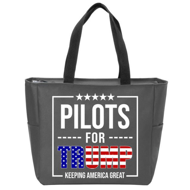 Pilots For Trump Keeping America First Zip Tote Bag