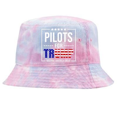 Pilots For Trump Keeping America First Tie-Dyed Bucket Hat