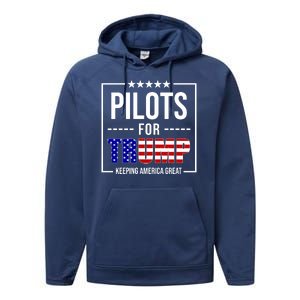 Pilots For Trump Keeping America First Performance Fleece Hoodie