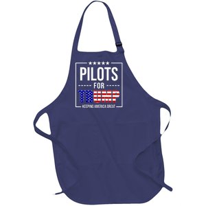 Pilots For Trump Keeping America First Full-Length Apron With Pockets