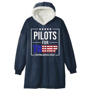 Pilots For Trump Keeping America First Hooded Wearable Blanket