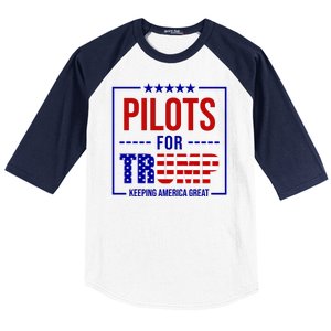 Pilots For Trump Keeping America First Baseball Sleeve Shirt