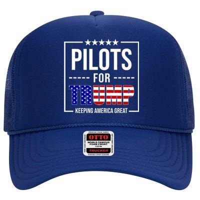 Pilots For Trump Keeping America First High Crown Mesh Back Trucker Hat