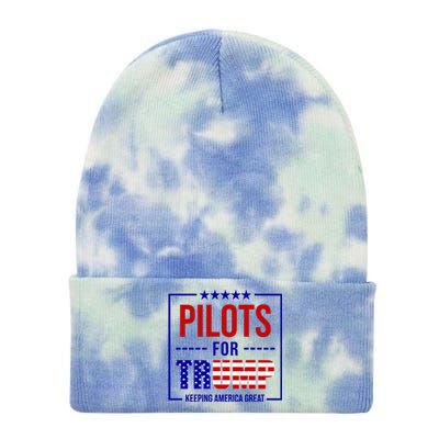 Pilots For Trump Keeping America First Tie Dye 12in Knit Beanie