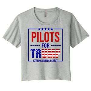 Pilots For Trump Keeping America First Women's Crop Top Tee