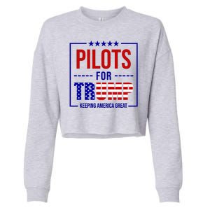 Pilots For Trump Keeping America First Cropped Pullover Crew