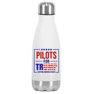 Pilots For Trump Keeping America First Stainless Steel Insulated Water Bottle