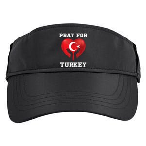 Pray For Turkey Earthquake Turkey Heart Flag Adult Drive Performance Visor