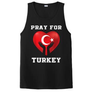 Pray For Turkey Earthquake Turkey Heart Flag PosiCharge Competitor Tank