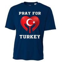 Pray For Turkey Earthquake Turkey Heart Flag Cooling Performance Crew T-Shirt