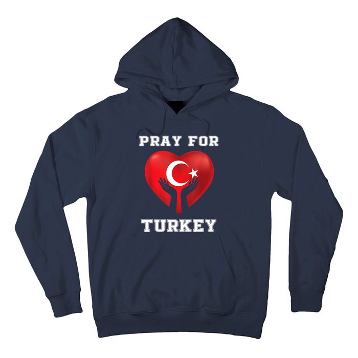 Pray For Turkey Earthquake Turkey Heart Flag Hoodie