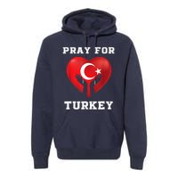 Pray For Turkey Earthquake Turkey Heart Flag Premium Hoodie