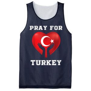 Pray For Turkey Earthquake Turkey Heart Flag Mesh Reversible Basketball Jersey Tank