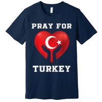 Pray For Turkey Earthquake Turkey Heart Flag Premium T-Shirt