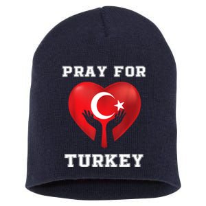 Pray For Turkey Earthquake Turkey Heart Flag Short Acrylic Beanie