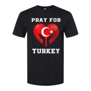 Pray For Turkey Earthquake Turkey Heart Flag Softstyle CVC T-Shirt